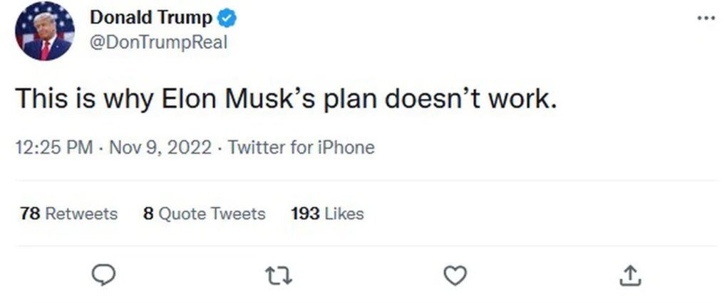 Tài khoản Twitter của ông Donald Trump đã được Elon Musk hồi sinh? - 2 Tài khoản Twitter của ông Donald Trump đã được Elon Musk hồi sinh? - 2