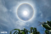 Hào quang mặt trời xuất hiện ở Quảng Ngãi