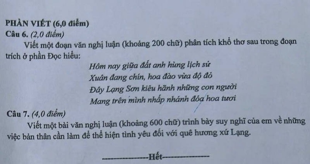 Đáp án tất cả các môn thi vào lớp 10 năm 2025 của tỉnh Lạng Sơn - 2 Đáp án tất cả các môn thi vào lớp 10 năm 2025 của tỉnh Lạng Sơn - 2