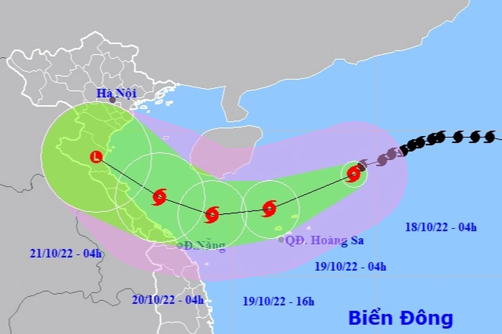 Bão số 6 tăng cường độ, hướng vào Quảng Bình - Hà Tĩnh - 1 Bão số 6 tăng cường độ, hướng vào Quảng Bình - Hà Tĩnh - 1