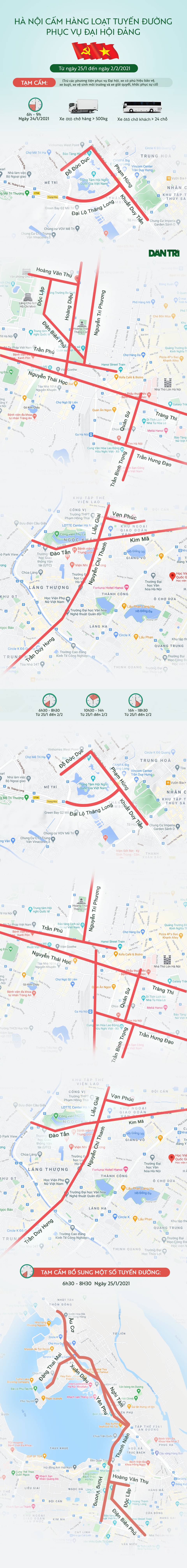Hà Nội cấm những tuyến đường nào trong dịp Đại hội Đảng? - 1 Hà Nội cấm những tuyến đường nào trong dịp Đại hội Đảng? - 1