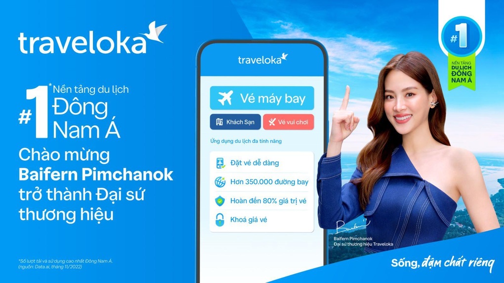 Ngọc nữ Thái Lan trở thành đại sứ thương hiệu Traveloka - 1 Ngọc nữ Thái Lan trở thành đại sứ thương hiệu Traveloka - 1