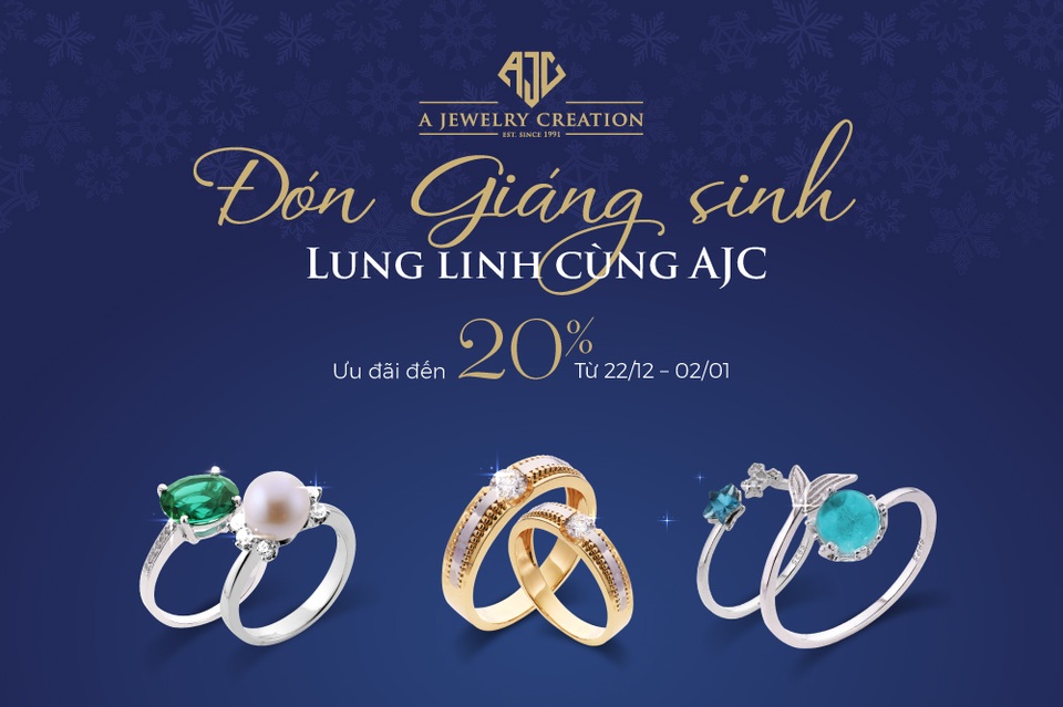 Lung linh tỏa sáng cùng trang sức AJC, nhận ngay ưu đãi mùa lễ hội - 1 Lung linh tỏa sáng cùng trang sức AJC, nhận ngay ưu đãi mùa lễ hội - 1