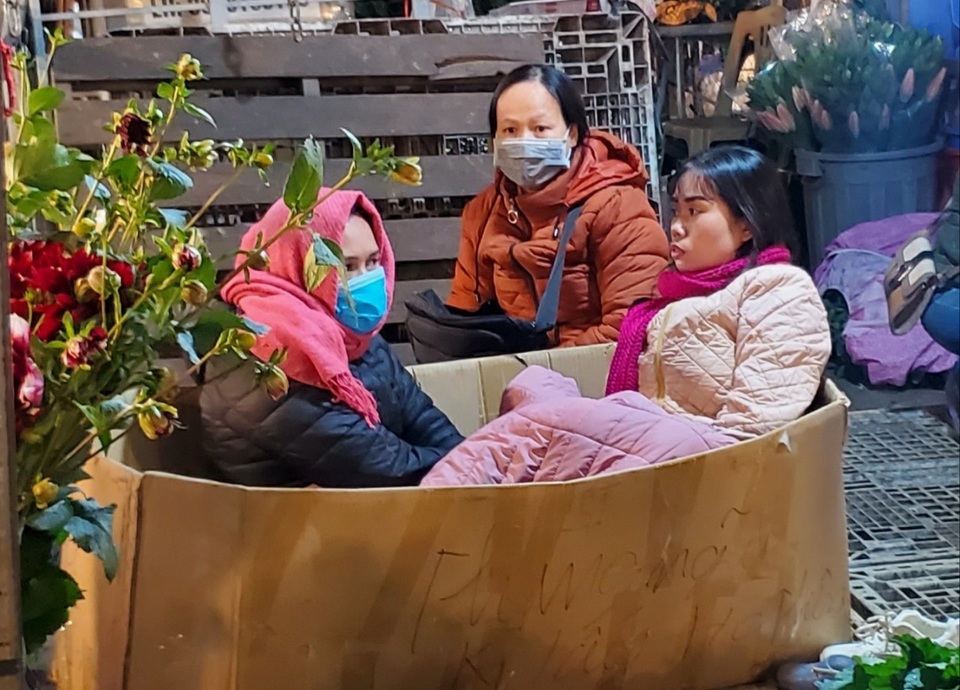 Đêm đầu năm 2021 không ngủ của người lao động chợ hoa Quảng An - 7 Đêm đầu năm 2021 không ngủ của người lao động chợ hoa Quảng An - 7