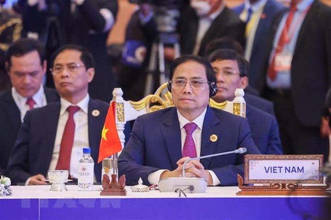 Thủ tướng Phạm Minh Chính dự Hội nghị Cấp cao ASEAN-Liên hợp quốc. (Ảnh: Dương Giang/TTXVN).
