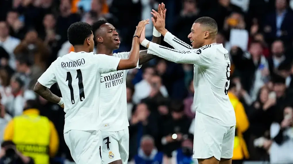 Mbappe và Vinicius rực sáng, Real Madrid thắng đậm ở Champions League - 1 Mbappe và Vinicius rực sáng, Real Madrid thắng đậm ở Champions League - 1