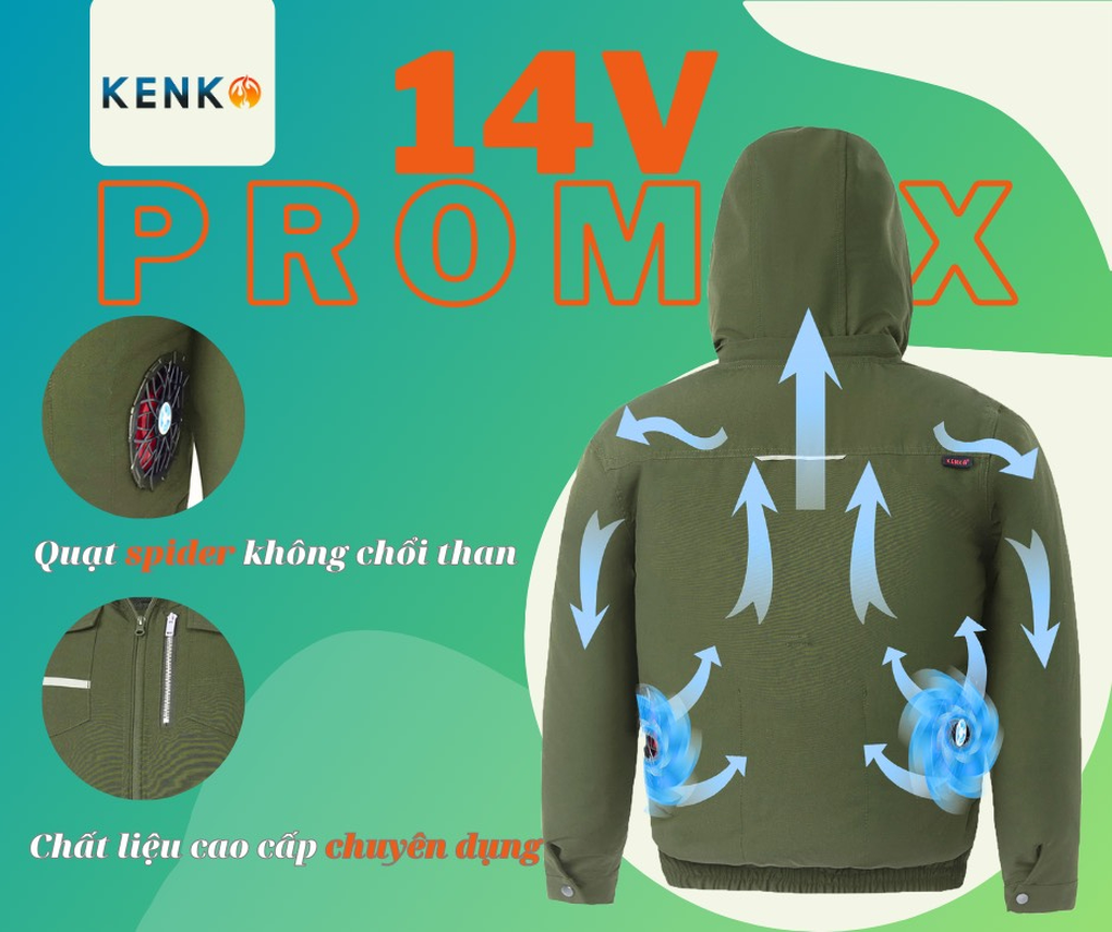 Các công nghệ vượt trội ứng dụng trong áo điều hòa Kenko - 1