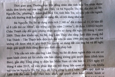 Vụ khốn khổ vì “thần chết” treo lơ lửng trên đầu: HĐND tỉnh Bến Tre gửi kiến nghị đến Chánh án TAND Tối cao