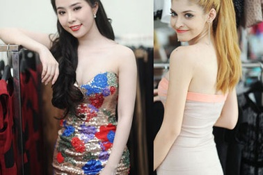 Andre, Quỳnh Nga diện váy ngắn, khoe vai trần