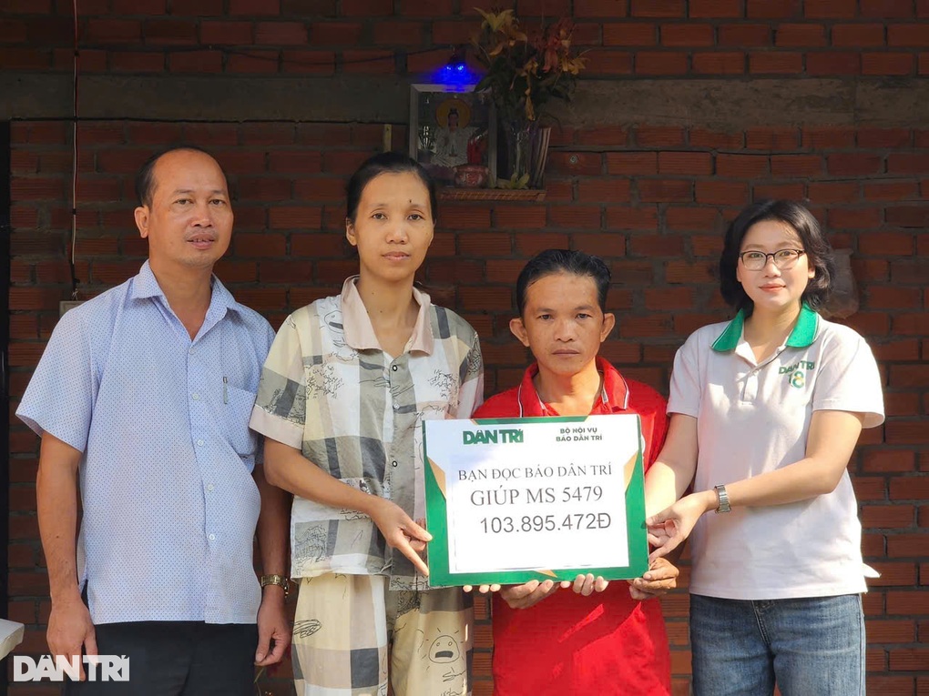 Nữ công nhân nghèo nuôi chồng và con bị bệnh được giúp hơn 103 triệu đồng - 1 Nữ công nhân nghèo nuôi chồng và con bị bệnh được giúp hơn 103 triệu đồng - 1