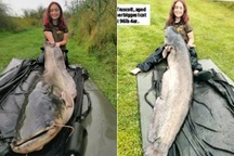 Cô gái 15 tuổi câu được cá trê "khủng" nặng hơn 45 kg