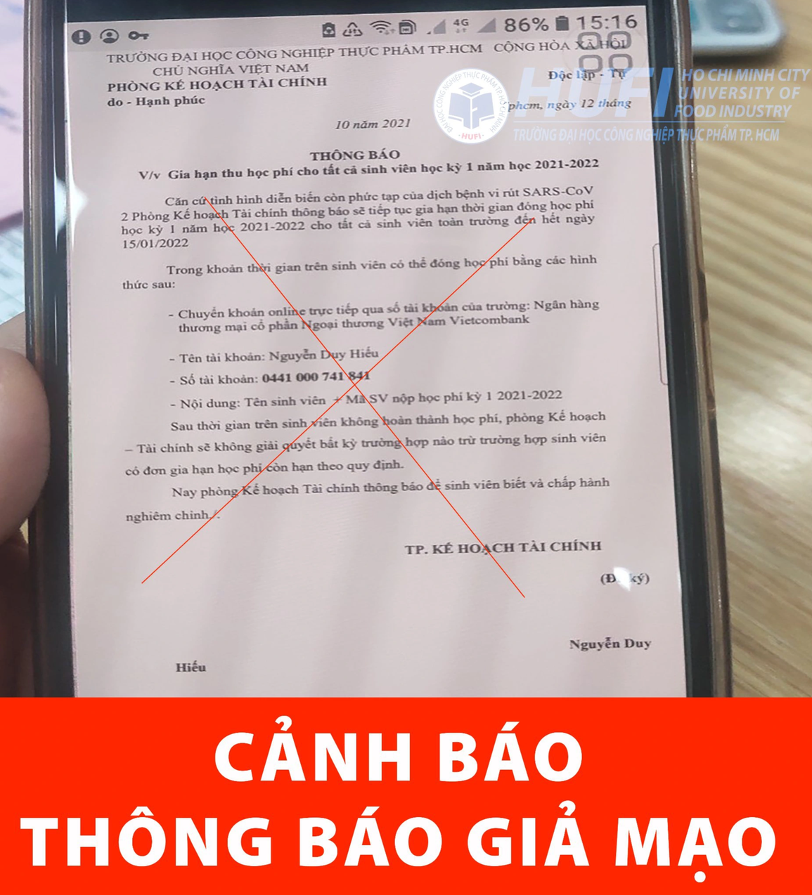 Cảnh báo: Phát hiện sinh viên lừa phụ huynh đóng học phí cho kẻ giả mạo - 2 Cảnh báo: Phát hiện sinh viên lừa phụ huynh đóng học phí cho kẻ giả mạo - 2