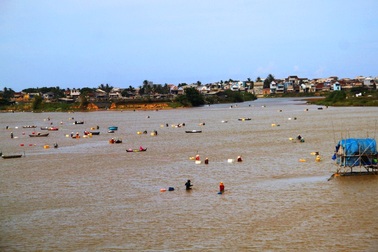 Làng “tắm” mình dưới sông 10 tiếng mỗi ngày nhủi ốc mưu sinh