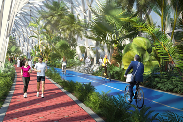 "Thành phố giàu" chơi lớn lắp điều hòa 24/7 ở cao tốc cho xe đạp và đi bộ