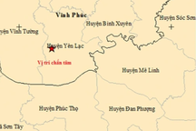 Sáng nay xảy ra động đất gần Hà Nội