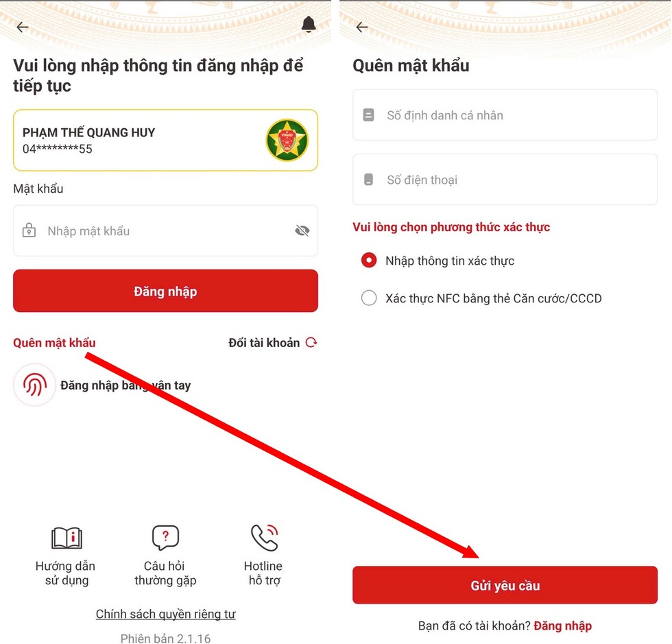 Cách đăng nhập nhanh vào các ứng dụng dịch vụ công không cần mật khẩu - 1 Cách đăng nhập nhanh vào các ứng dụng dịch vụ công không cần mật khẩu - 1