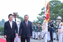 Hàn Quốc bắn 21 phát đại bác chào mừng Tổng Bí thư Tô Lâm và Phu nhân