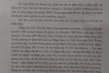Sử dụng bằng cấp không hợp pháp, chủ tịch xã bị đề nghị cách chức