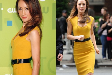 Sốc với thân hình siêu thon của Maggie Q