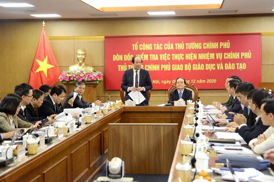 Tổ công tác của Thủ tướng Chính phủ làm việc với Bộ GD-ĐT - 1 Tổ công tác của Thủ tướng Chính phủ làm việc với Bộ GD-ĐT - 1