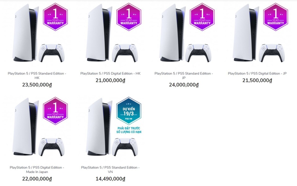 Giá bán PlayStation 5 xách tay giảm mạnh tại Việt Nam - 1 Giá bán PlayStation 5 xách tay giảm mạnh tại Việt Nam - 1