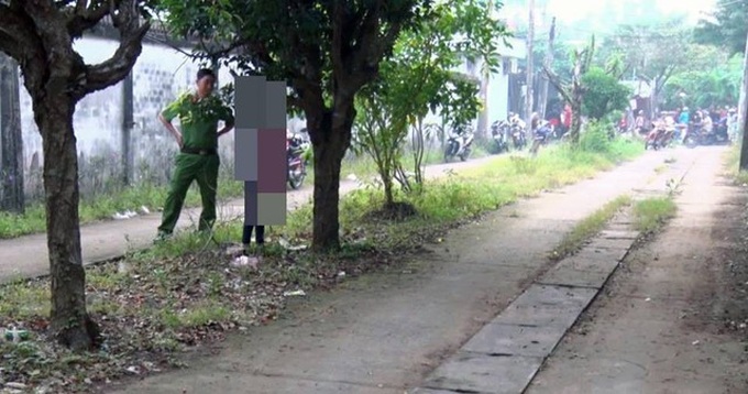 
Hiện trường nơi phát hiện nữ sinh chết trong tư thế treo cổ
