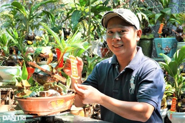 Kiếm tiền rủng rỉnh mùa Tết nhờ tạo tác 12 con giáp từ dừa bonsai
