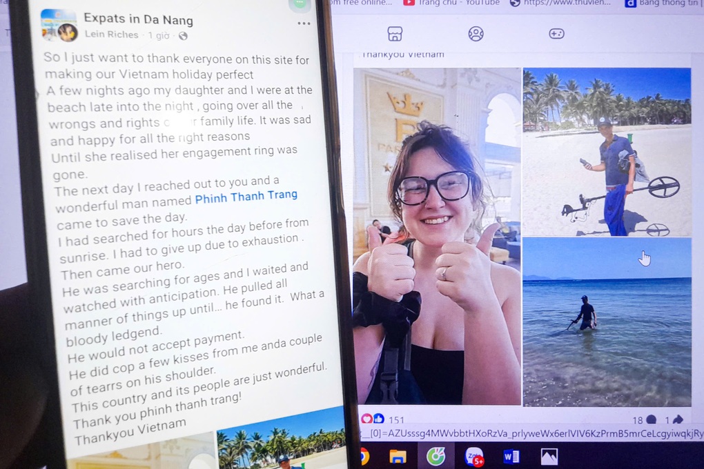 Du khách nước ngoài gửi lời cảm ơn người tìm được nhẫn kim cương đánh rơi - 1 Du khách nước ngoài gửi lời cảm ơn người tìm được nhẫn kim cương đánh rơi - 1
