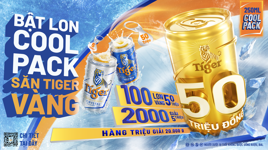 Tiger Beer khởi động chương trình Bật lon Coolpack - Săn Tiger vàng với triệu giải thưởng hấp dẫn - 1 Tiger Beer khởi động chương trình Bật lon Coolpack - Săn Tiger vàng với triệu giải thưởng hấp dẫn - 1