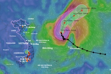 Bão Phượng Hoàng mạnh cấp 12, giật cấp 15 và di chuyển chậm