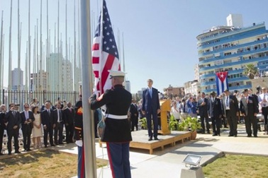 Quốc kỳ Mỹ lần đầu bay tại Cuba sau hơn nửa thế kỷ