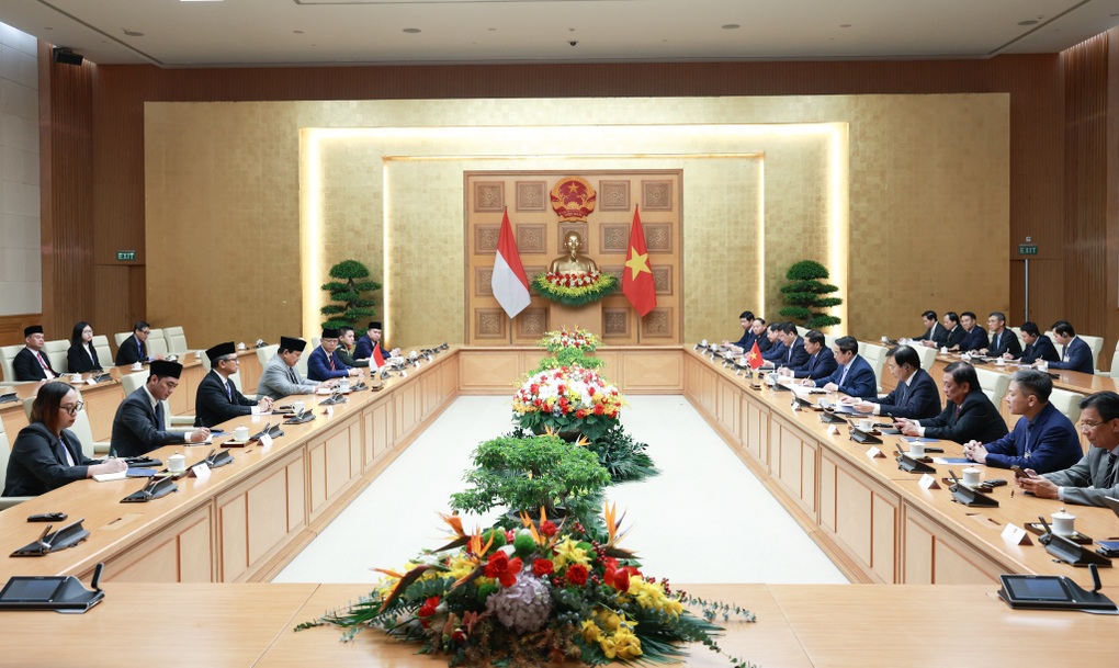 Thủ tướng Phạm Minh Chính tiếp Tổng thống đắc cử Indonesia - 4 Thủ tướng Phạm Minh Chính tiếp Tổng thống đắc cử Indonesia - 4