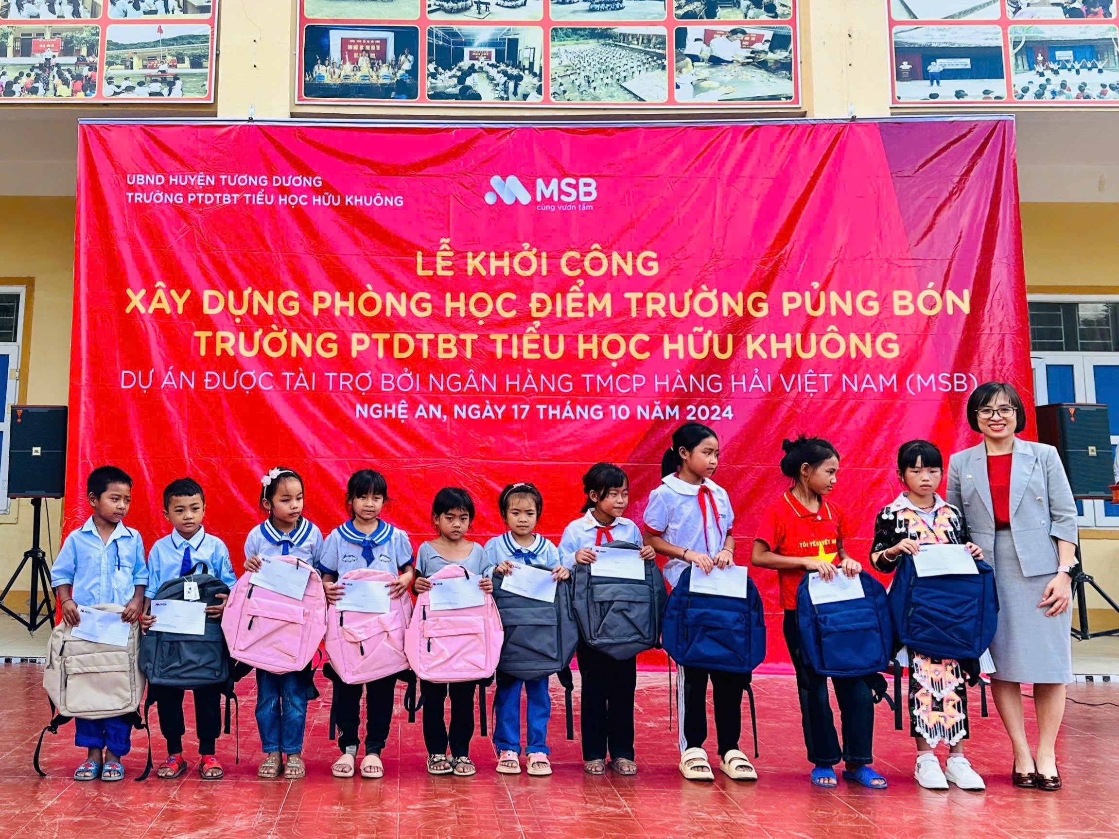 MSB, 응에안 학교 교실 건설 후원 - 1 MSB tài trợ xây dựng phòng học tại điểm trường Nghệ An - 1