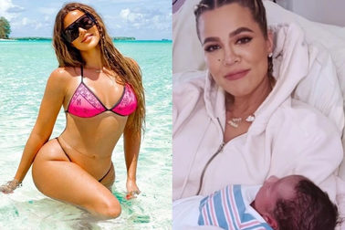 Khlóe Kardashian hé lộ hình ảnh con trai mới sinh nhờ người mang thai hộ