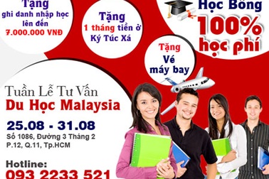 Tuần lễ tư vấn du học Malaysia xét học bổng lên đến 100% học phí 