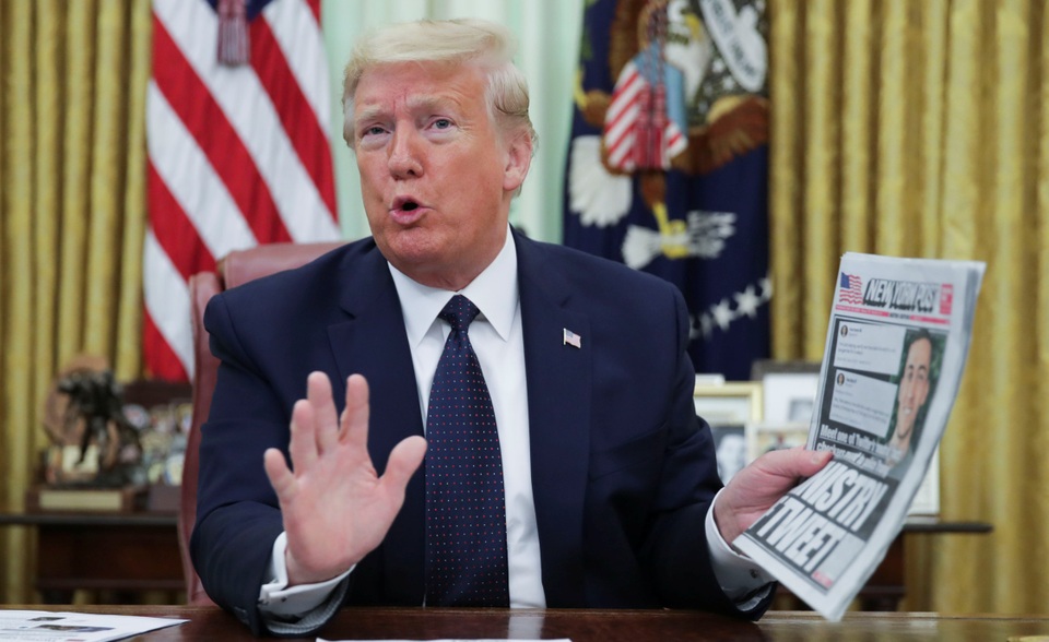 Ông Trump ký sắc lệnh tuyên chiến với truyền thông xã hội - 1 Ông Trump ký sắc lệnh tuyên chiến với truyền thông xã hội - 1