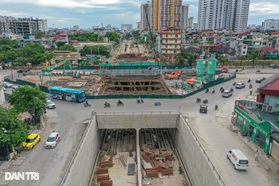 Hầm chui Kim Đồng - Giải Phóng lộ hình hài cơ bản sau gần 3 năm thi công