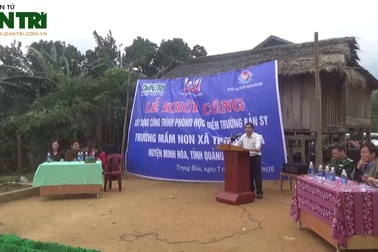 Video: Toàn cảnh buổi Lễ khởi công phòng học Dân trí tại bản Sy, xã Trọng Hóa, huyện Minh Hóa, tỉnh Quảng Bình
