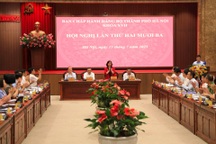 Hà Nội thống nhất phương hướng công tác nhân sự Đại hội Đảng bộ khóa mới