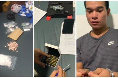 Bắt tội phạm ma túy, phát hiện khẩu súng cùng 22 viên đạn