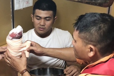 Cứu thủy thủ tàu hàng Hi Lạp bị dập nát bàn tay trên biển Nha Trang