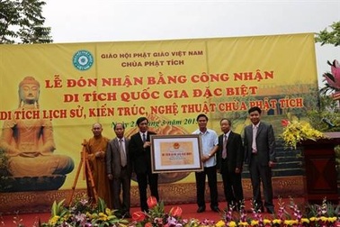 Chùa Phật Tích đón nhận Bằng di tích Quốc gia Đặc biệt