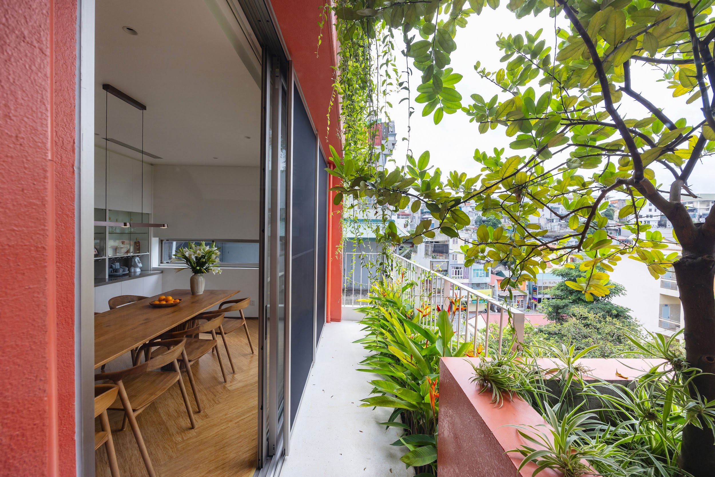 View - Nhà phố ở Quảng Ninh mát lịm ngày hè nhờ hệ ban công, bồn cây so le | Báo Dân trí