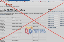 Truy tìm đối tượng lập trang web giả mạo lịch cắt điện ở Quảng Ninh