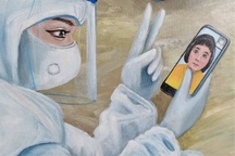 Xúc động "bé cách ly, mẹ gọi zalo gặp con" qua tranh vẽ của họa sĩ Bạc Liêu