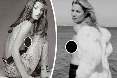 Siêu mẫu Kate Moss gợi nhớ bộ ảnh ngực trần gây tranh cãi