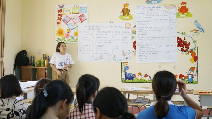 Cô Nguyễn Kim Dung – giáo viên bộ môn chuyên biệt trình bày kế hoạch