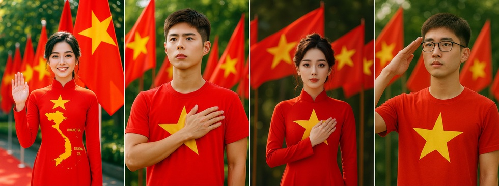 Cách dùng ChatGPT tạo ảnh chụp với rừng cờ Tổ quốc để chào mừng ngày 2/9