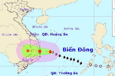 Bão số 4 đang vào bờ biển Phú Yên - Khánh Hòa