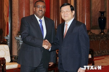 Chủ tịch nước Trương Tấn Sang tiếp Phó Thủ tướng Ethiopia